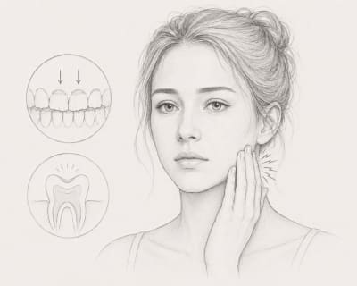 Abgeschliffene, empfindliche Zähne durch Zähneknirschen, Zähneknirschen-Behandlung Stuttgart UNIKAT AESTHETIK