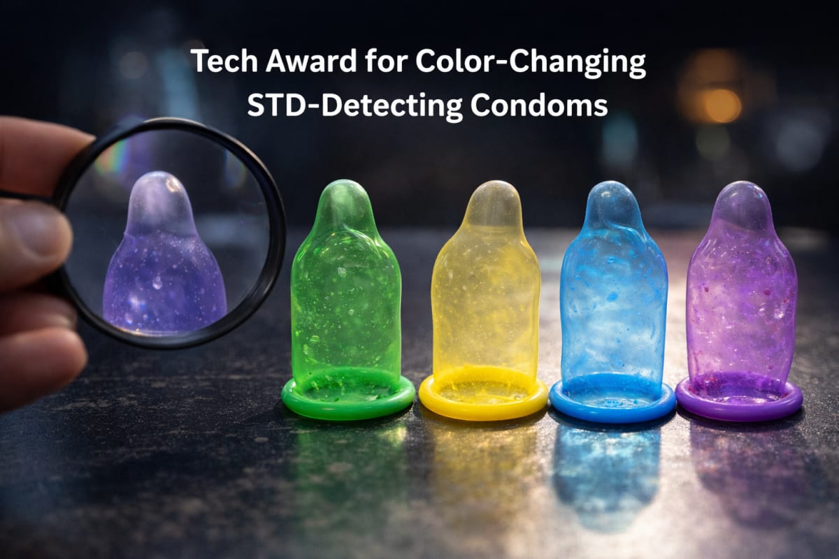 Color Change Condoms Tech Award for Color-Changing Condoms That Detect STDs | MeetPositives