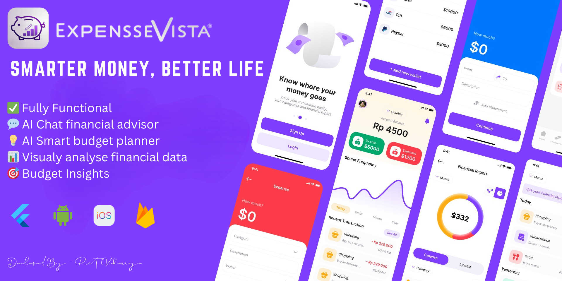 ExpenseVista App Preview