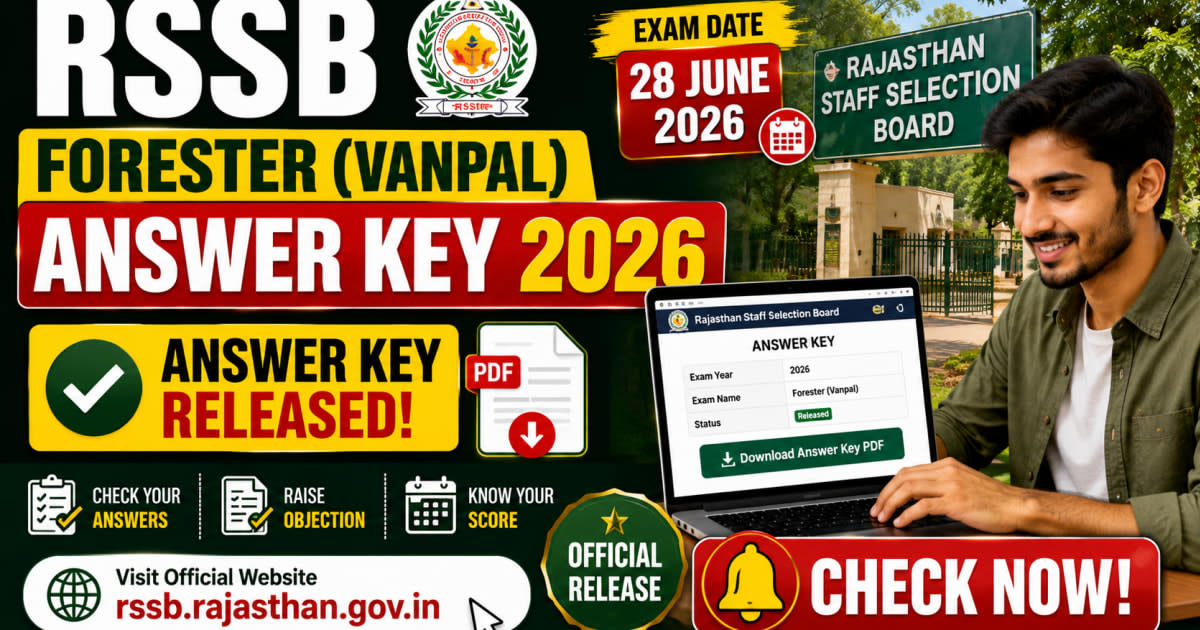 RSSB Forester Answer Key 2026