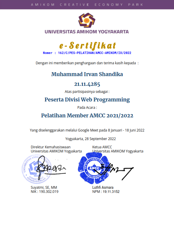 AMCC Backend Developer Junior