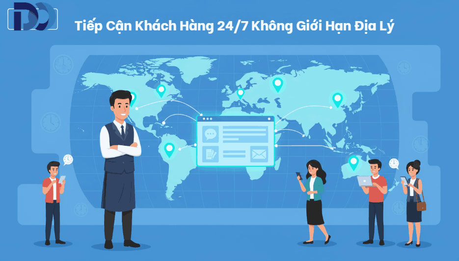 Website giúp doanh nghiệp nhỏ tiếp cận khách hàng 24/7 không giới hạn địa lý