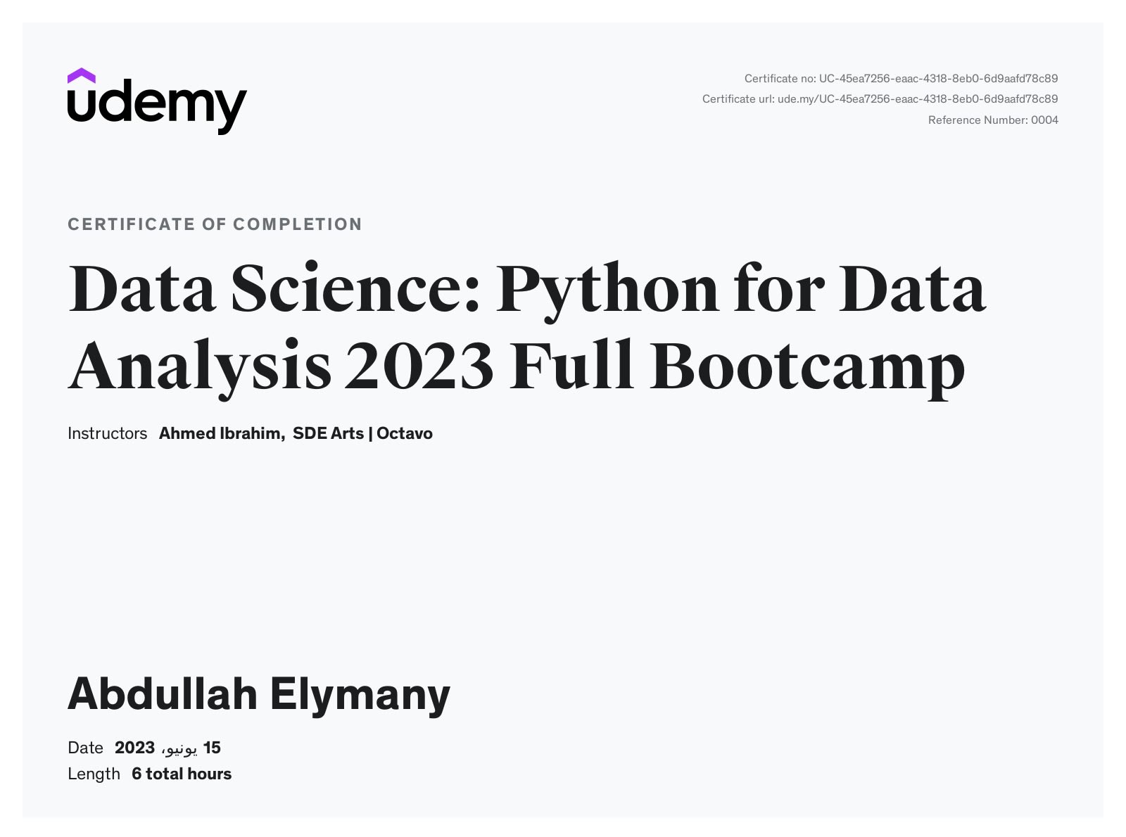 Data Visualization Certificate