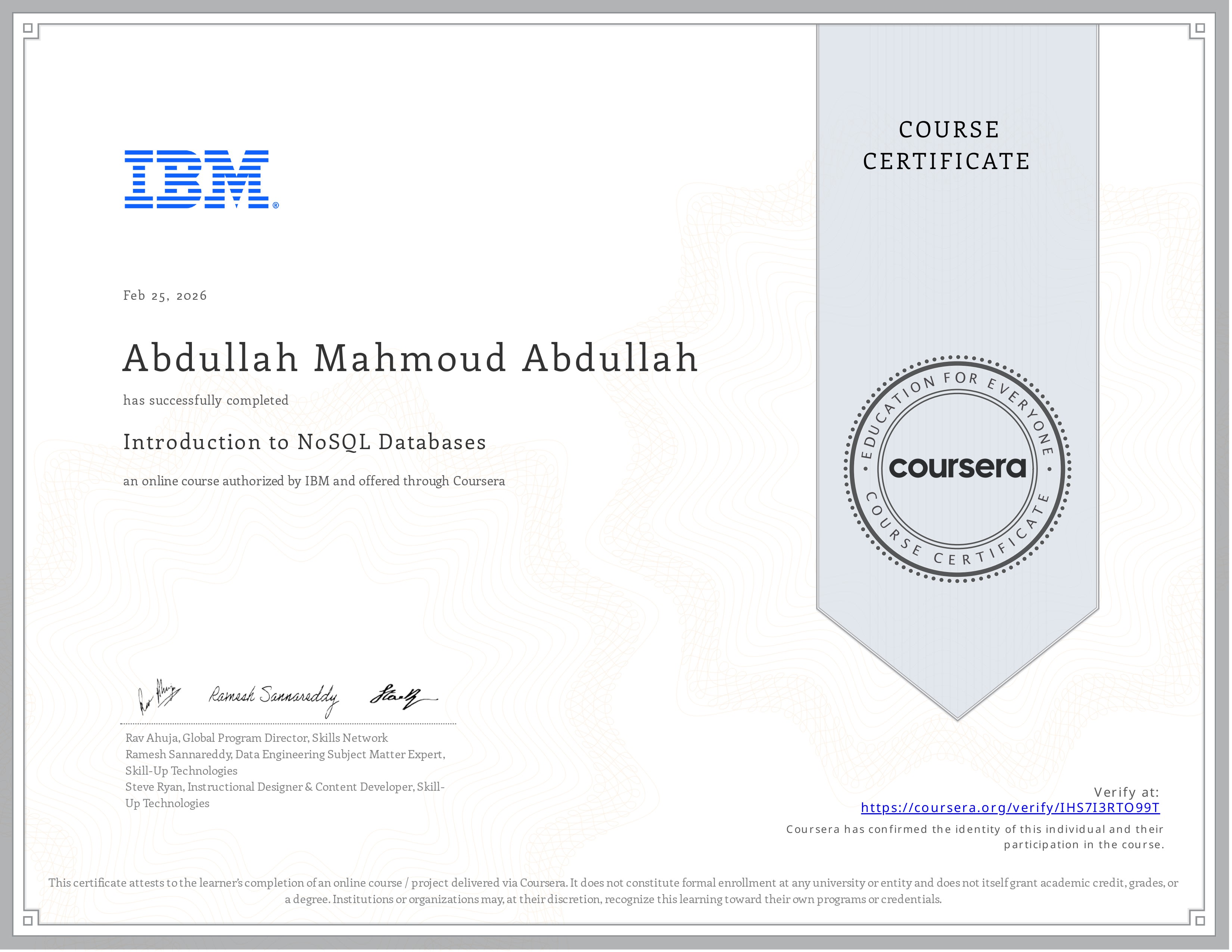 Data Engineering Certificate