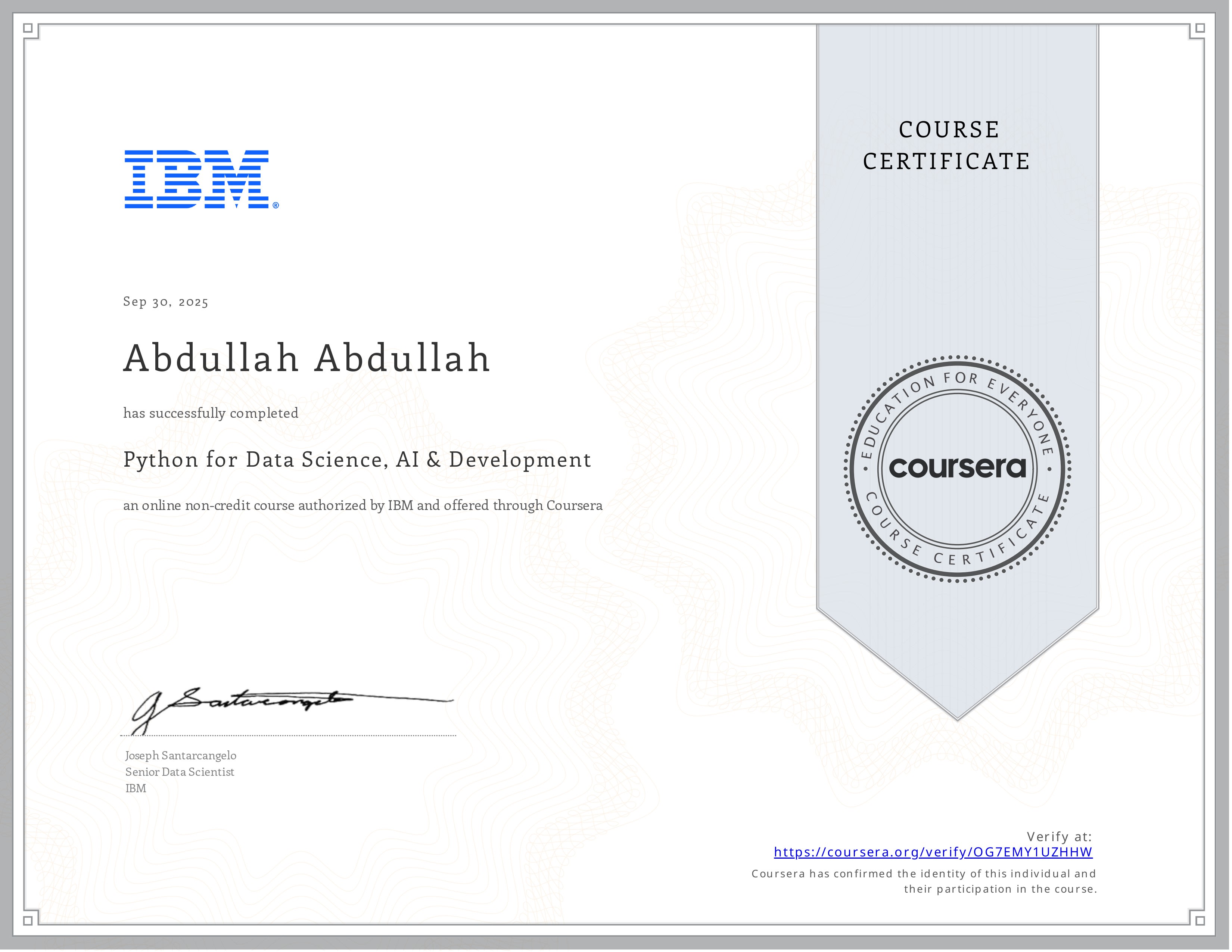 Data Engineering Certificate