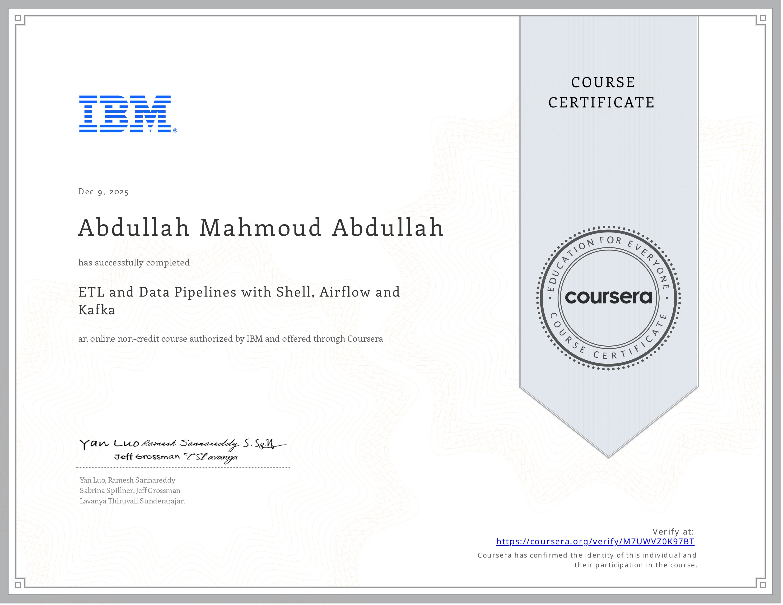 Data Engineering Certificate