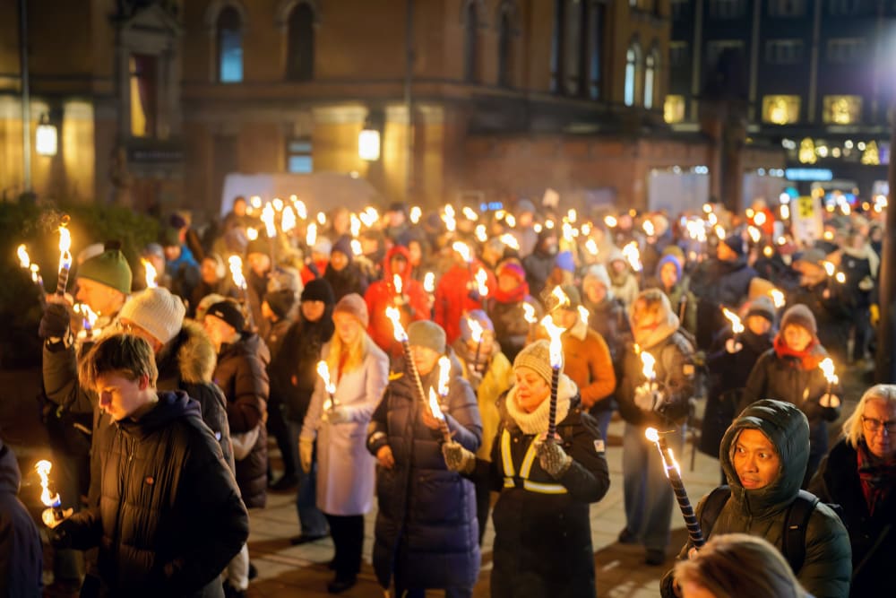 Nobel Peace Prize Torchlight Procession in Oslo, 2024