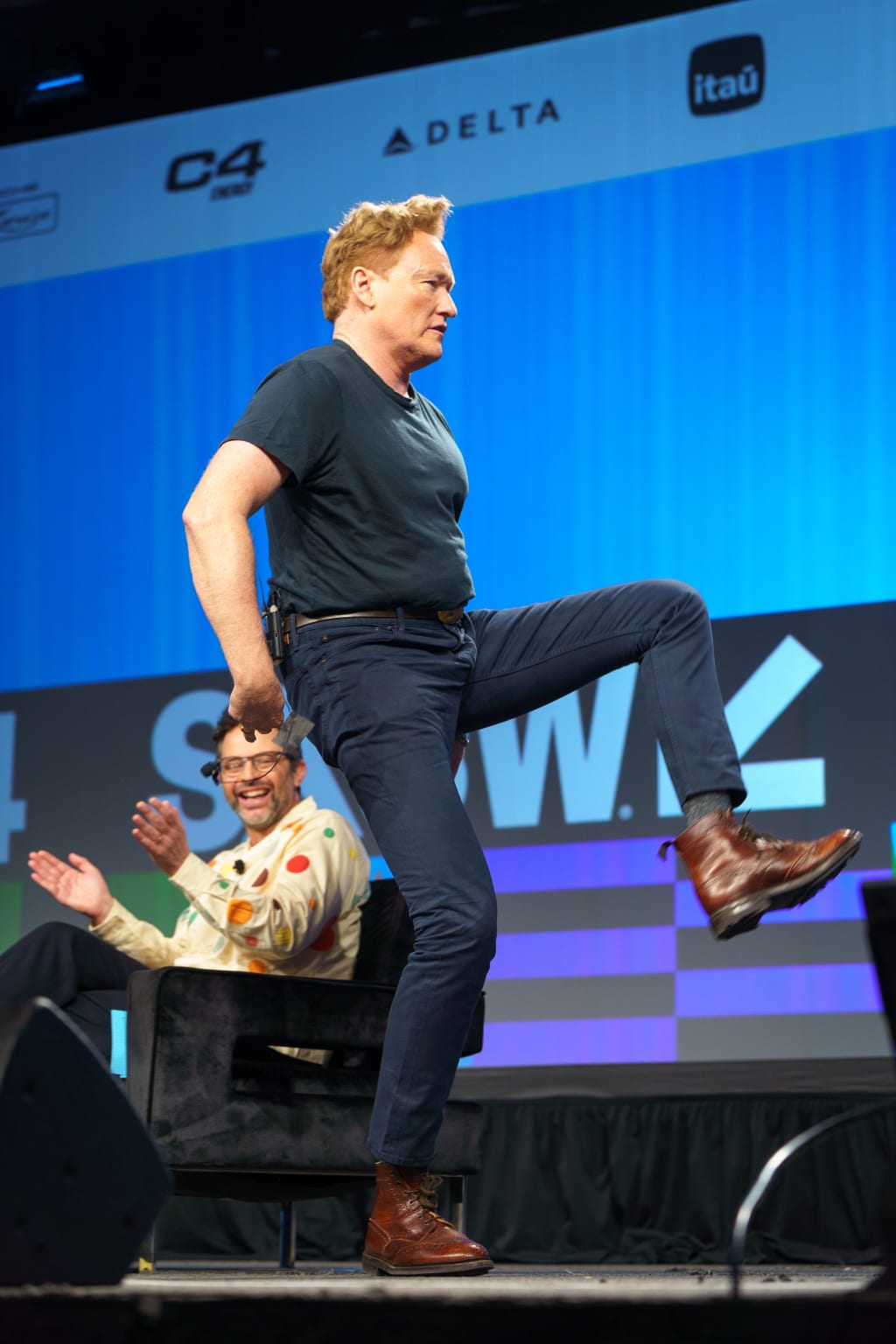 Conan O'Brien at the SXSW Office Space reunion event