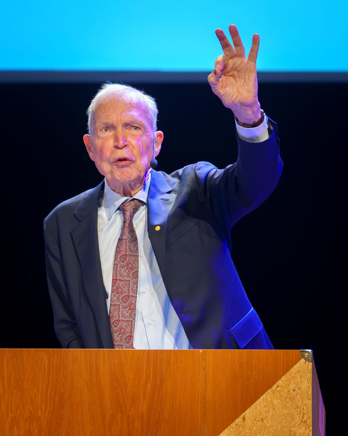 Nobel Prize-winning physicist John Hopfield photographed in Stockholm