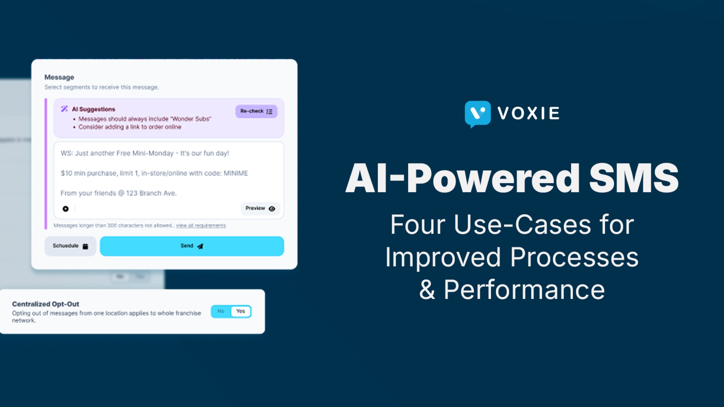 Four use-cases for improved processes and performance through AI-powered SMS.