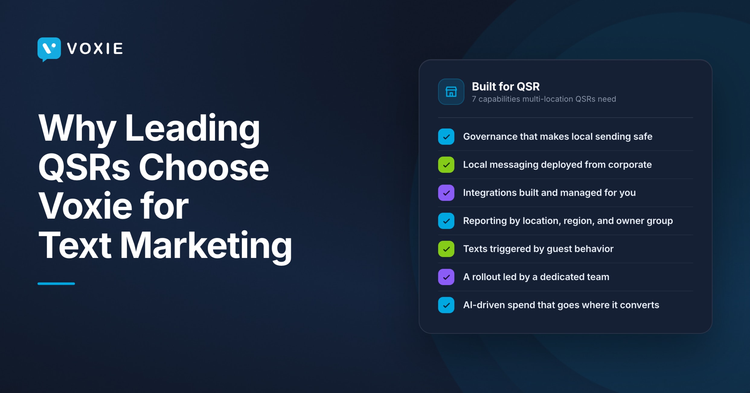 Why QSRs choose Voxie for their text marketing needs