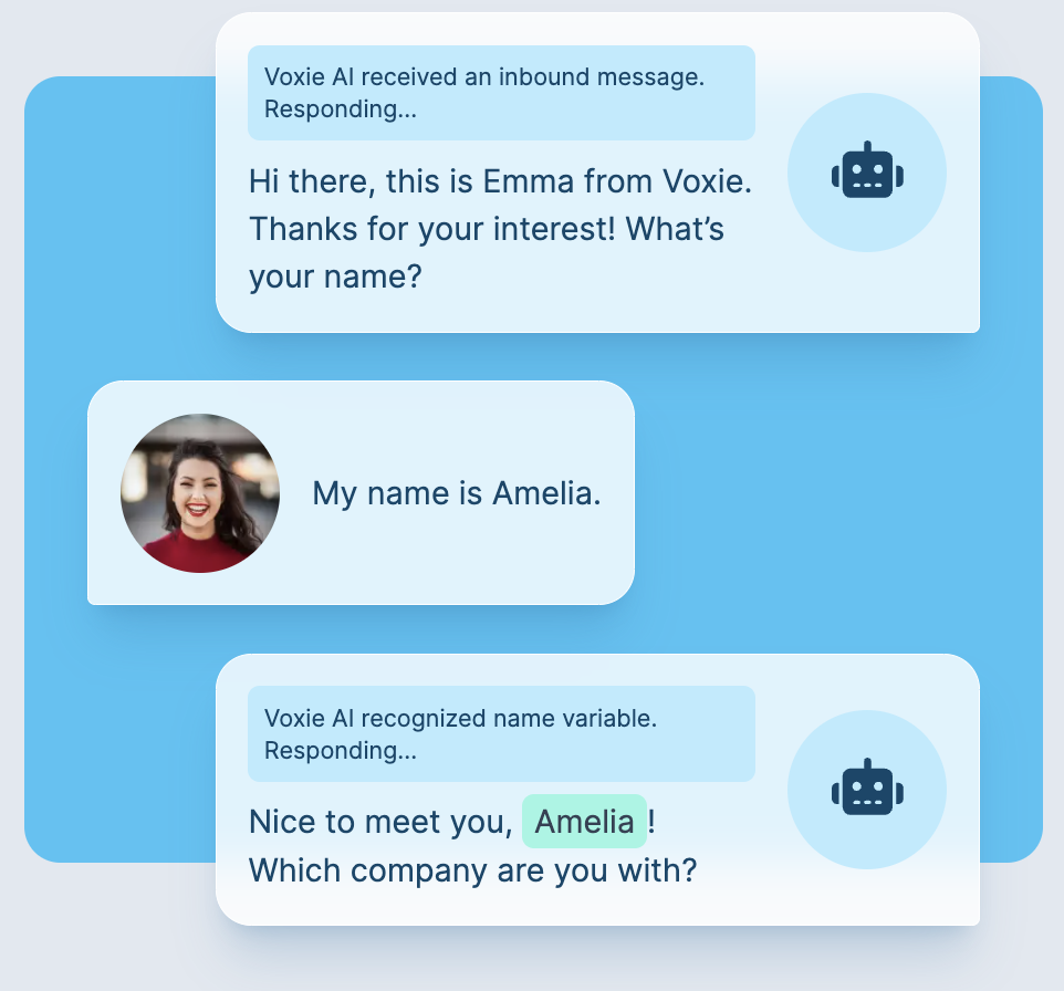 Create highly personalized SMS experiences with Voxie AI text messaging capabilities.