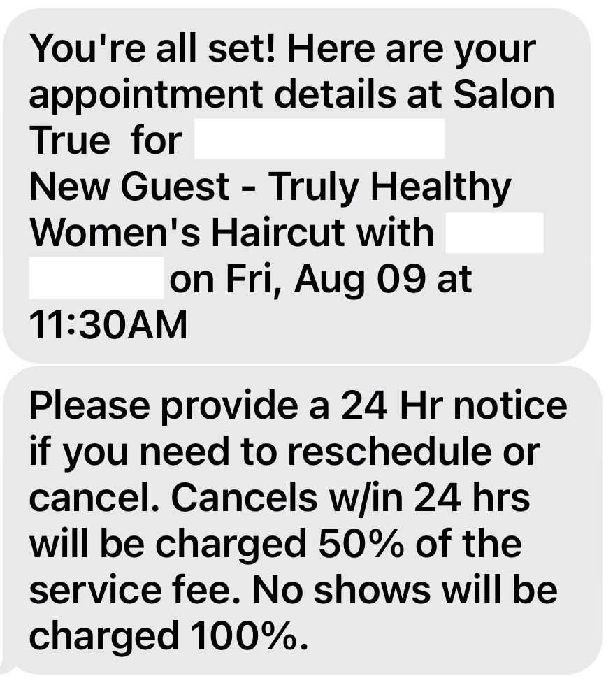 Automated appointment reminders help reduce no-shows and keep your salon schedule running smoothly—delivered straight to clients’ phones.