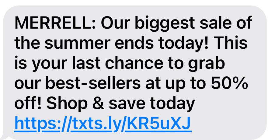 buzzwords like “biggest ever” can give a customer FOMO if they were to pass on the sale!