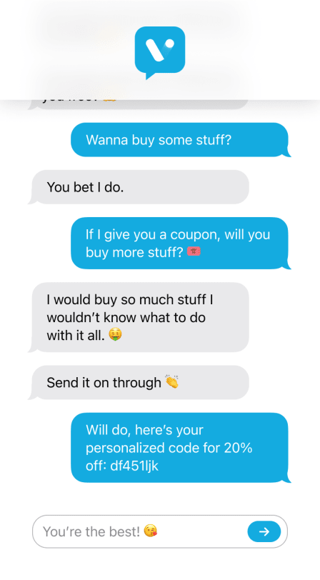 text message conversation