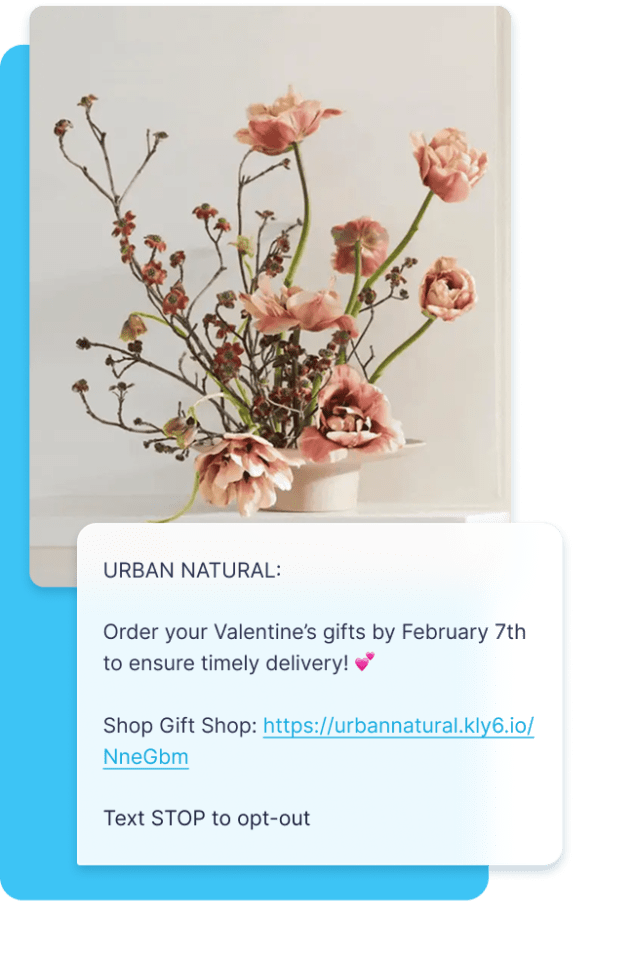 MMS usage for Valentine’s Day gift reminder.