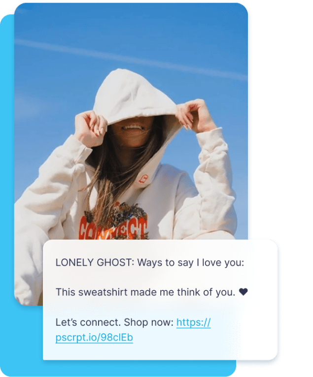 How Lonely Ghost utilizes images to give a “vibe” to their MMS messages.