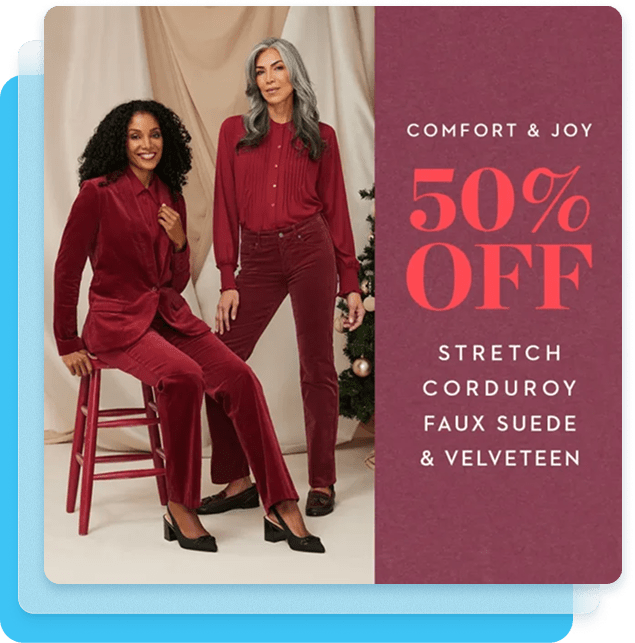 NYDJ is an incredible example of how to maximize the impact of an image without overwhelming the viewer.