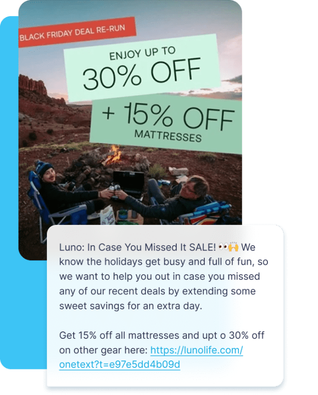 When looking at Luno’s MMS, the value is immediately noticeable to the viewer.