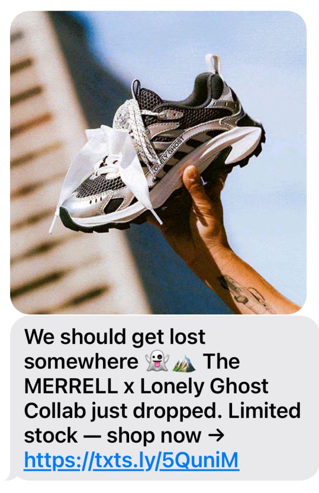 Merrell utilizes MMS to build interest for their new shoe line.