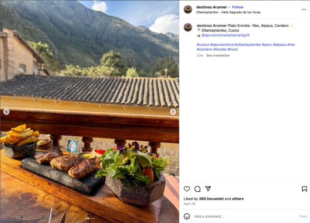 Apu Veronica turns every meal into an instagrammable moment with logo flags in their dishes.