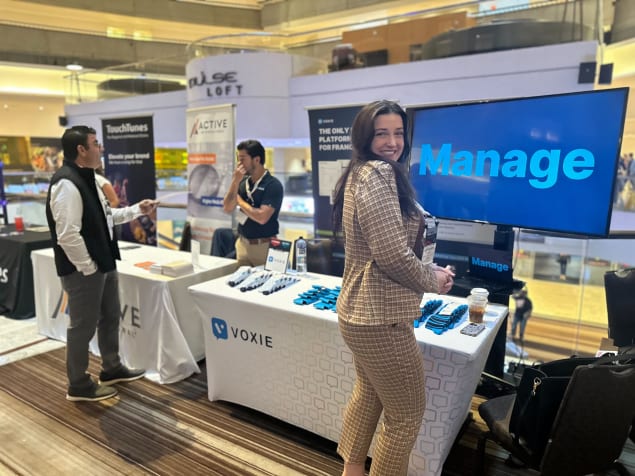 Voxie’s sales and marketing team couldn’t contain their excitement at our first QSR Evolution sponsorship. 