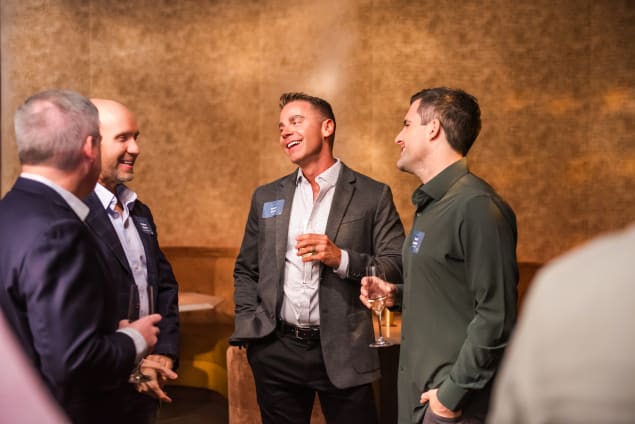 Evelyn Dallas franchise executive dinner candid photo.