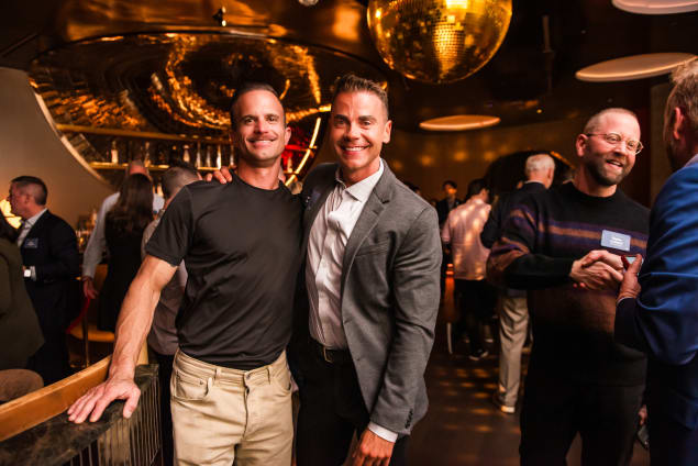 Evelyn Dallas franchise executive dinner candid photo.