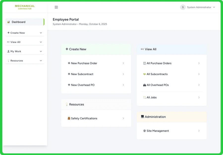 Picture of Employee Portal after makeover