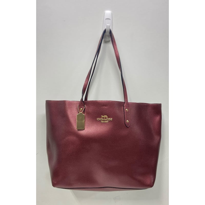 Coach metallic tote bag best sale