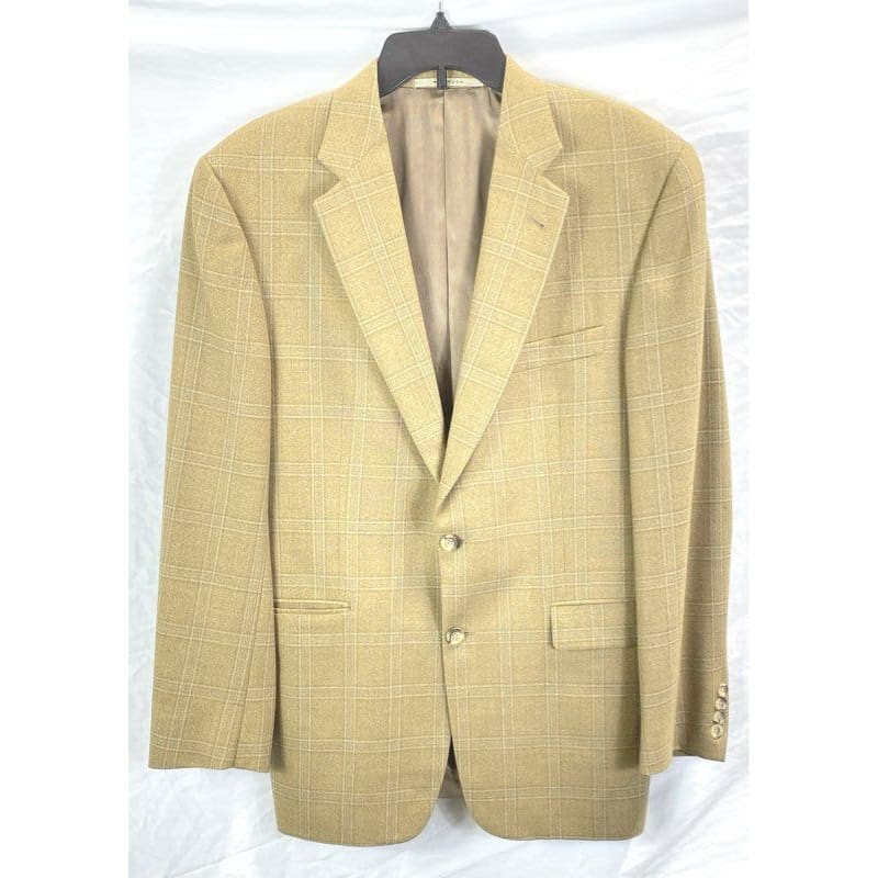 Buy the Burberry London Beige Checkered Print Blazer Sz 4 GoodwillFinds