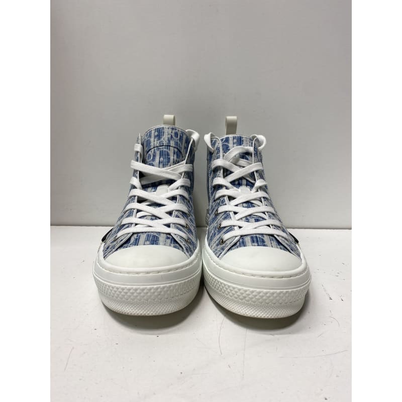 Buy the AUTHENTIC Christian Dior Denim Jacquard Oblique Kasuri B23 High Top Men Sz 9 GoodwillFinds