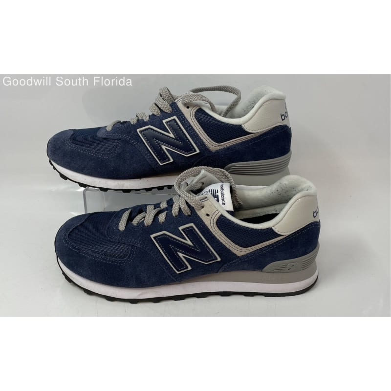 Buy the New Balance Mens 574 ML574EGN Blue Sneaker Shoes Size 8.5 GoodwillFinds