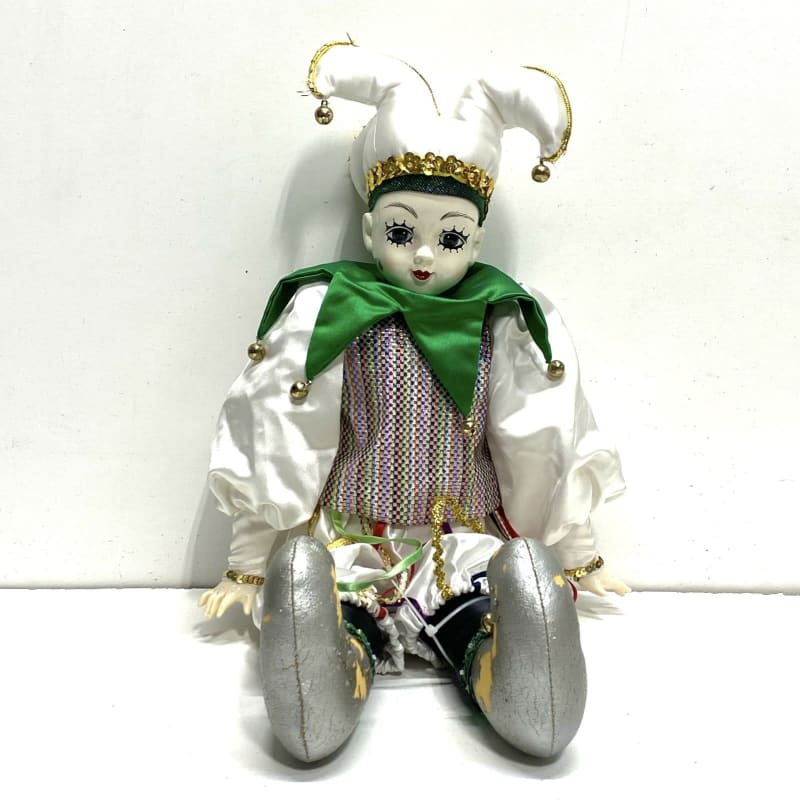 Buy the Porcelain Jester Clown Dolls Wind Up Musical Decorative Clown Dolls Set Of 3 GoodwillFinds
