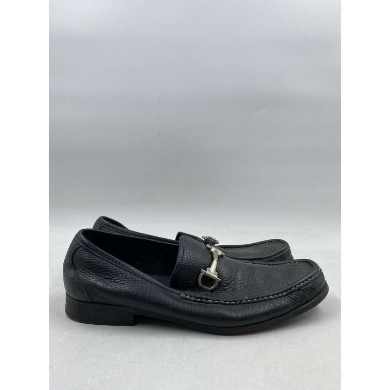 Buy the Authentic Salvatore Ferragamo Black Leather Dress Loafer M 9.5 |  GoodwillFinds