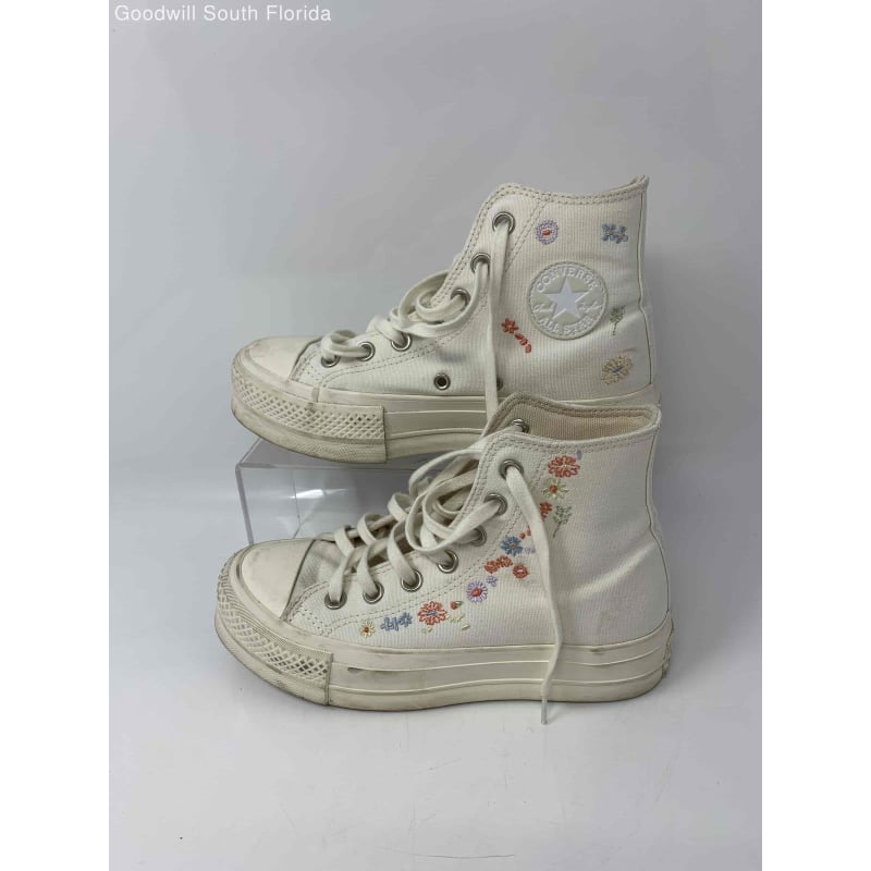 Converse flower lace white shop