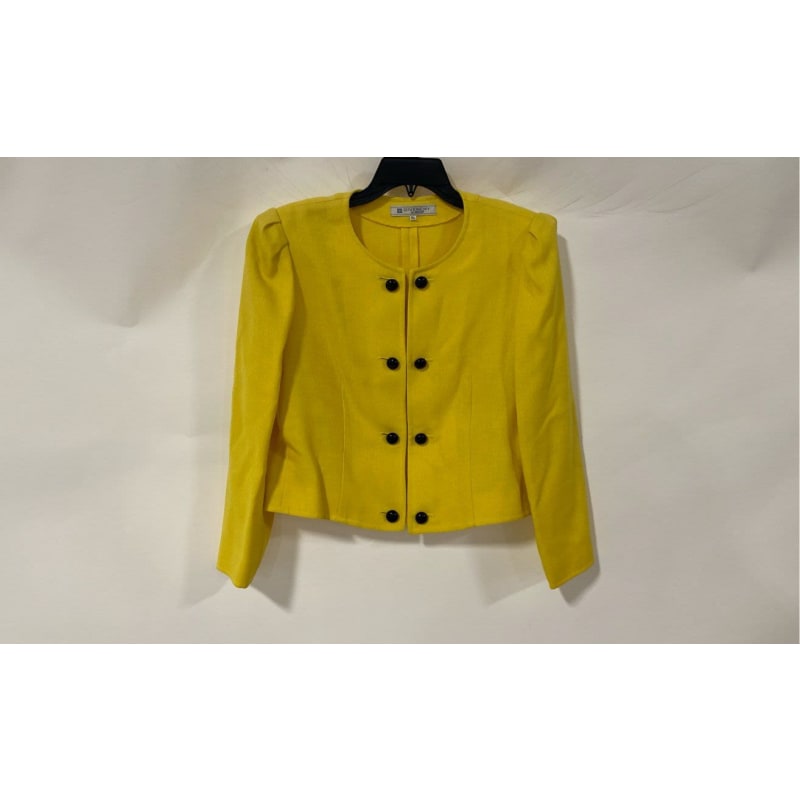 Buy the Givenchy Glamour Vintage Yellow Jacket GoodwillFinds