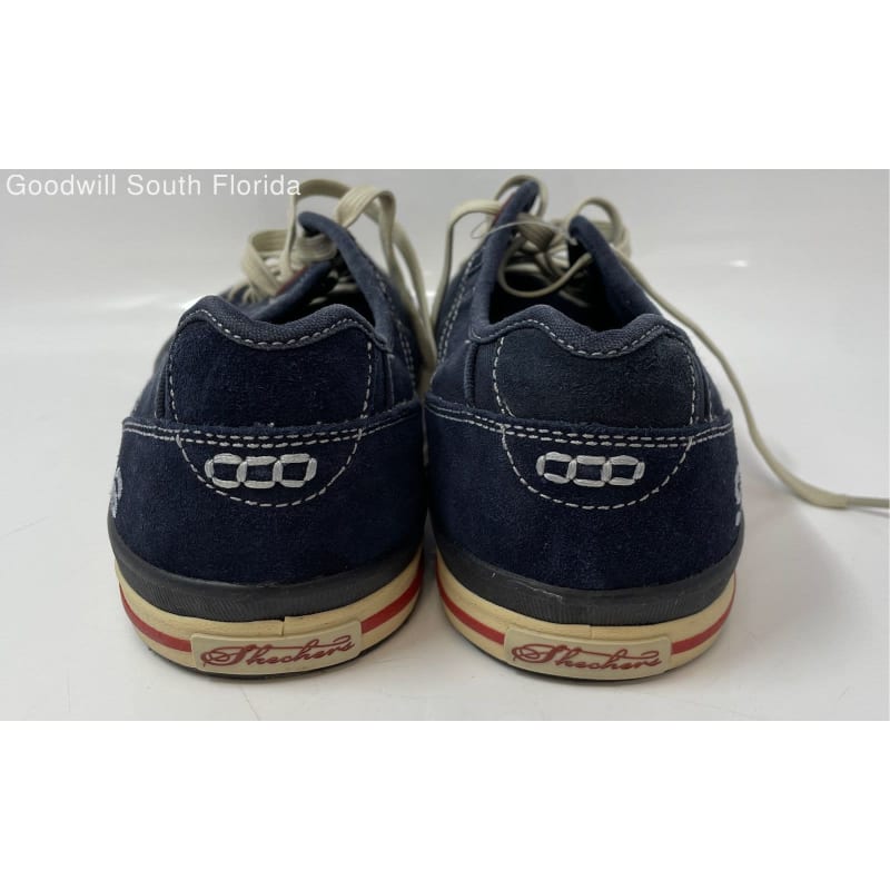 Skechers Mens 64025 Blue Round Toe Lace Up Sneaker Shoes Size 12