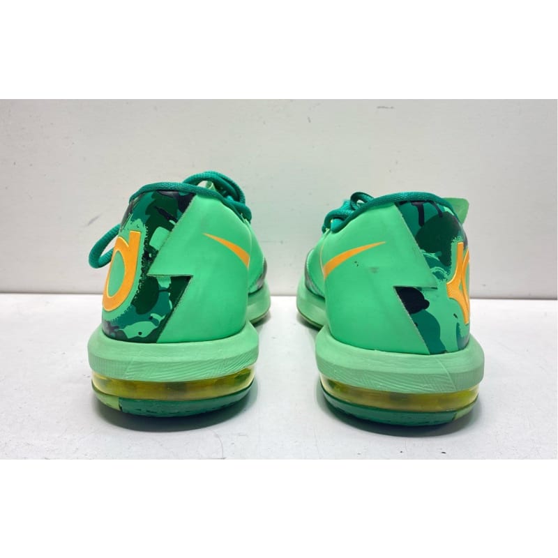 Buy the Nike KD VI Easter GS Low Sneakers Green Camo 7 GoodwillFinds
