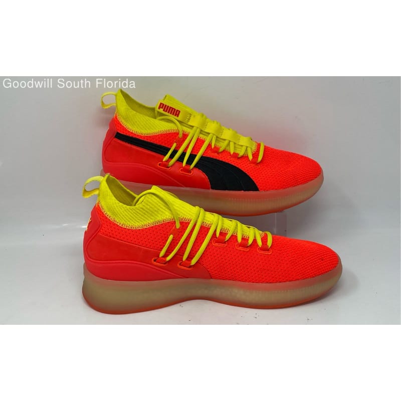 Buy the Puma Mens Clyde Court Disrupt 19171502 Orange Basketball Sneaker Shoes Size 10 GoodwillFinds