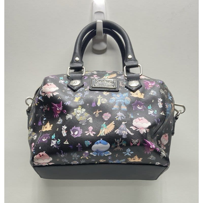 Buy the Loungefly Pokemon Ghost Type Barrel Satchel Multicolor GoodwillFinds