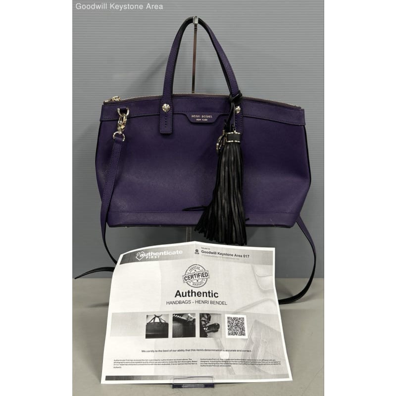 Buy the Authentic Henri Bendel Purple Purse GoodwillFinds