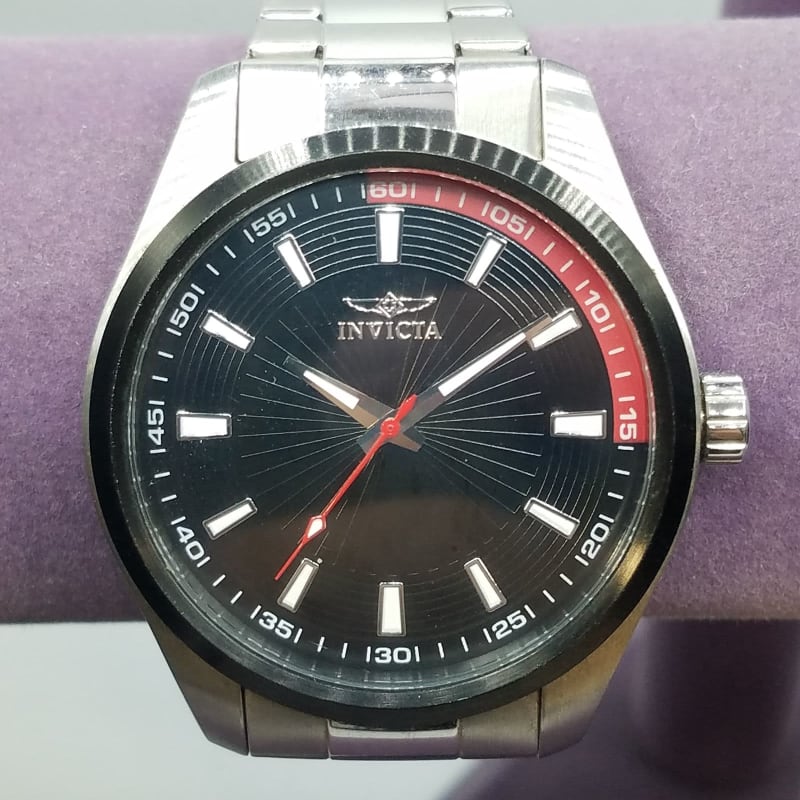 Buy the Men s INVICTA SPECIALTY COLLECTION Tritnite Flame Fusion Crystal St. Steel Watch GoodwillFinds