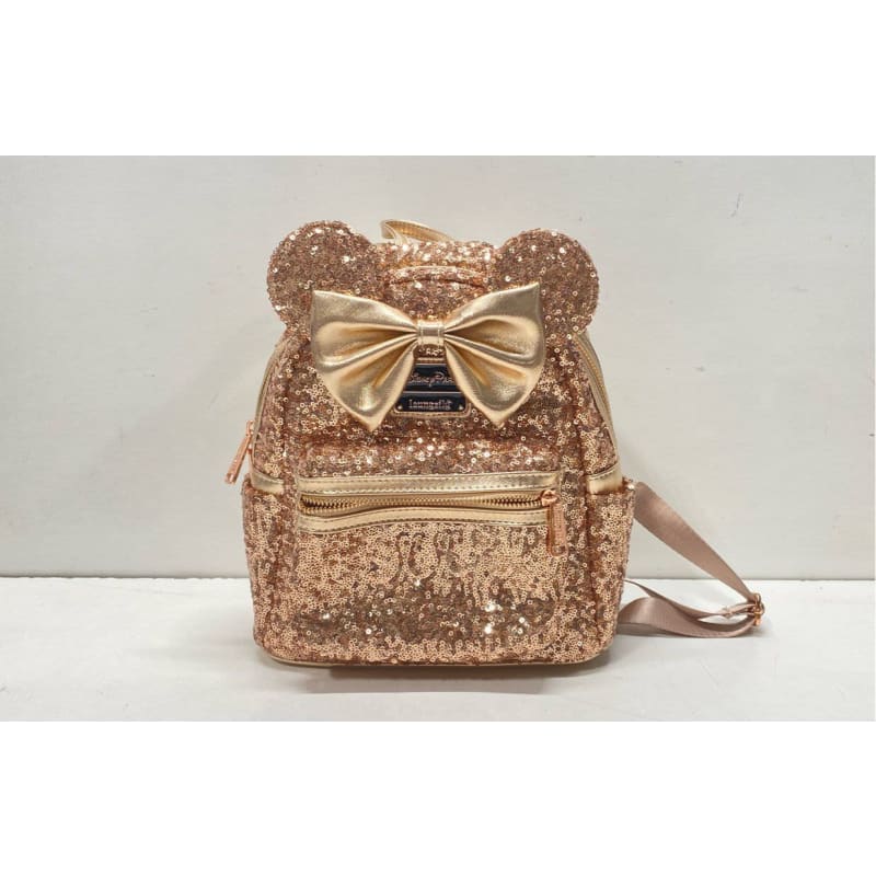 Minnie mouse rose gold backpack best sale