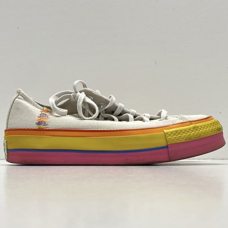 Buy the Converse Rainbow Soles Size 6 Chuck Taylor ALL STAR LIFT RAINBOW OX GoodwillFinds