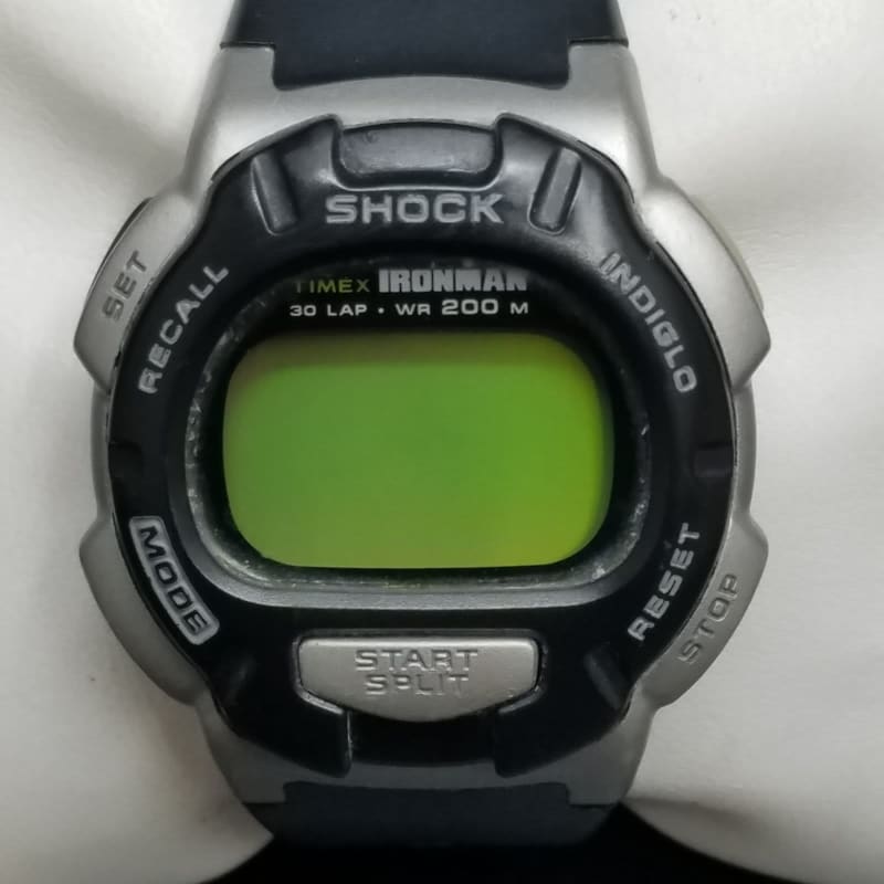 Buy the Men s TIMEX IRONMAN Shock Resist Indiglo Resin Stainless Steel Watch GoodwillFinds