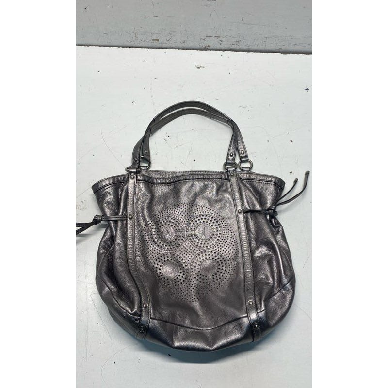 Silver coach handbag hotsell