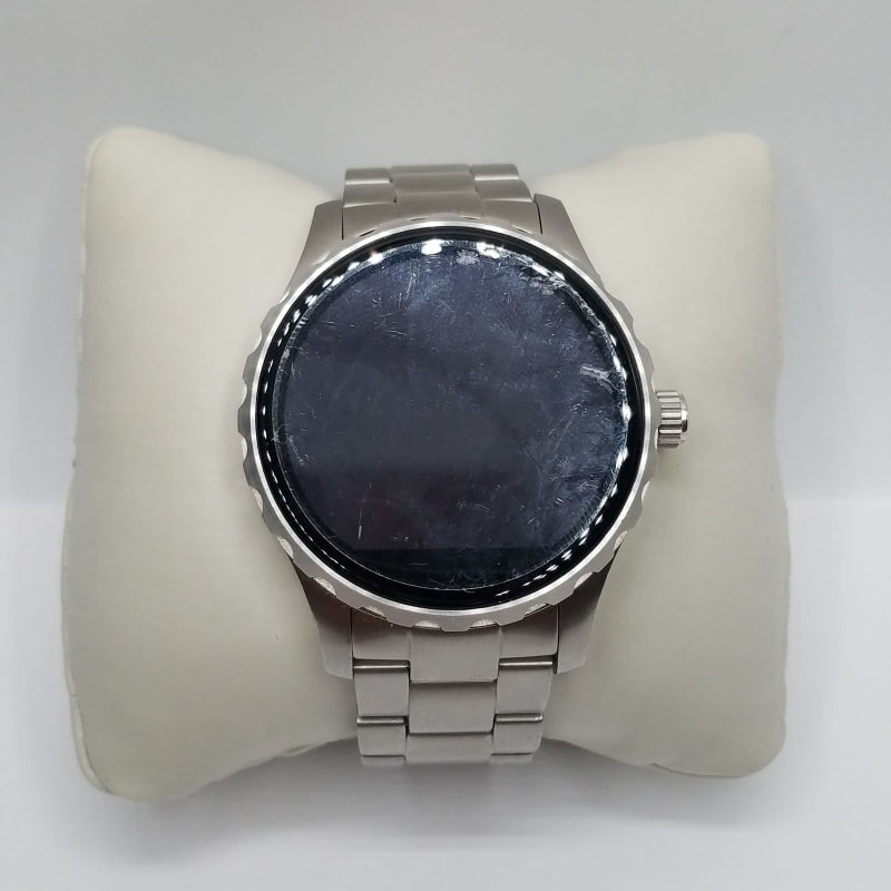 Buy the Men s FOSSIL SMART WATCH Digital Metallic Stainless Steel Watch GoodwillFinds