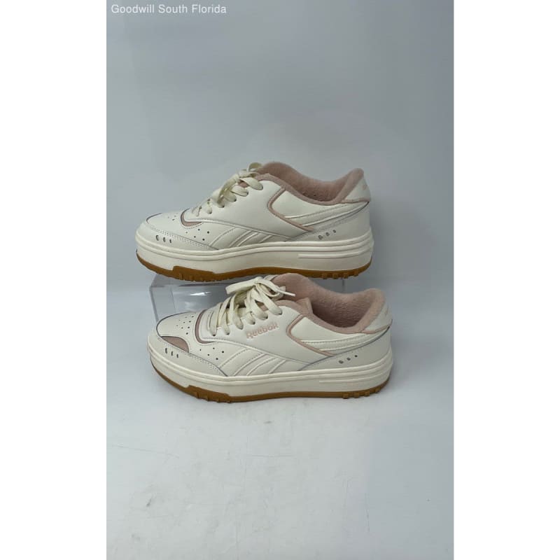 Buy the Reebok Womens Club C 85 Platform 30205WCCT White Pink Lace Up Sneaker Shoes Sz 8 GoodwillFinds