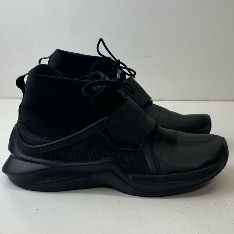 Buy the Puma X Fenty Leather The Trainer Hi Sneakers Black 6 GoodwillFinds